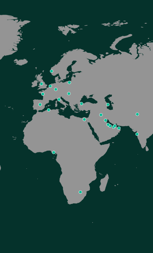 map of EMEA