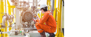 Man working on equipment
